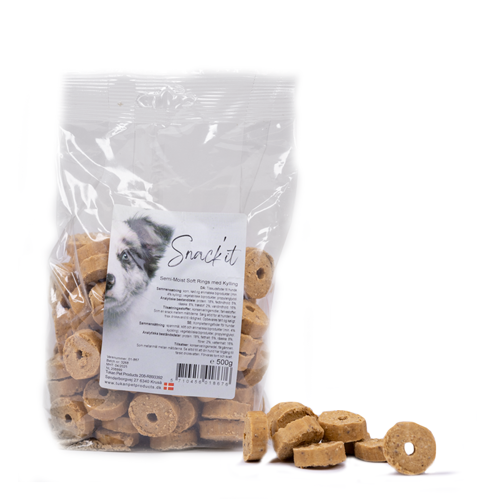 Snack'it Soft Rings m. Kylling - 500g