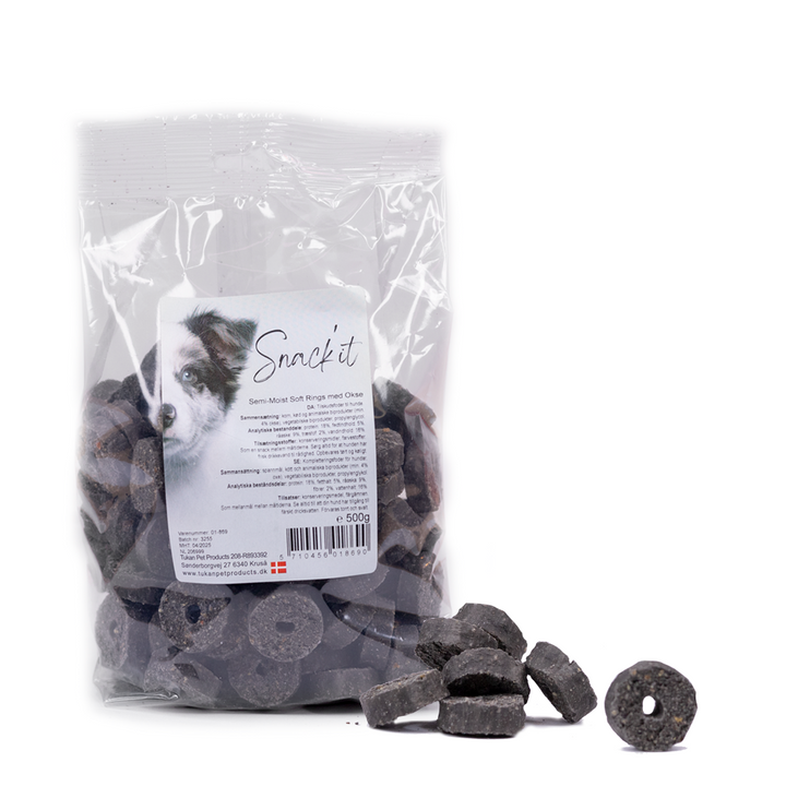 Snack'it Soft Rings m. Okse - 500g