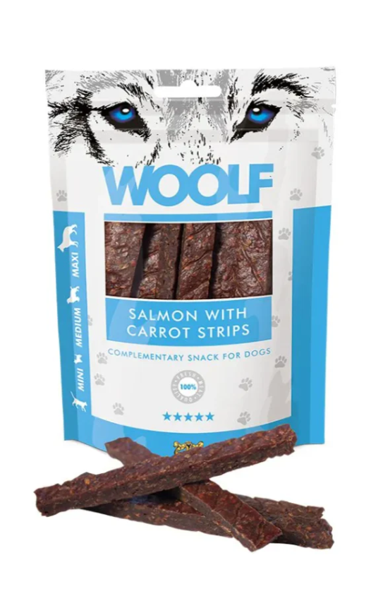 Woolf Salmon with Carrots Strips - 100g