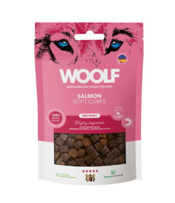 Woolf Soft Cubes Salmon - 100g