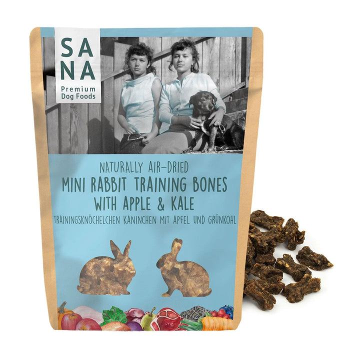 Sanadog mini godbidder kanin, æble og kål - 100g